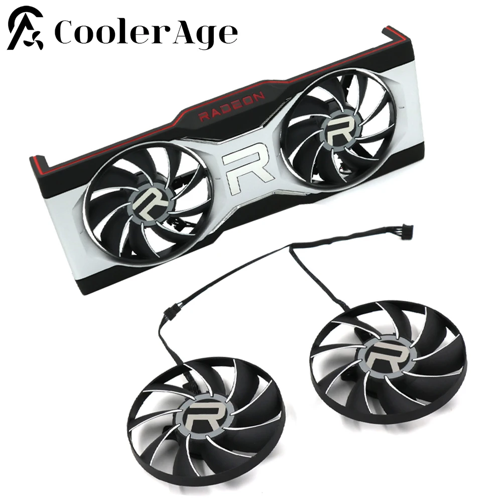 

Вентилятор для видеокарты AMD RADEON RX 6700 XT FE с корпусом, сменный корпус для видеокарты RX6700XT с оригиналом RGB
