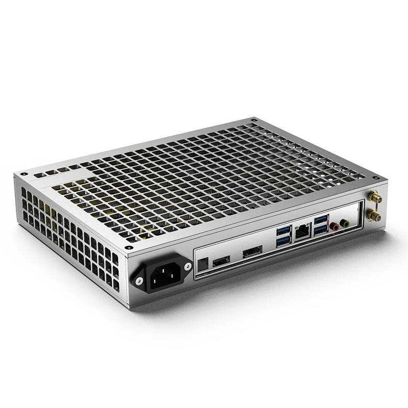 The current 1.8-liter mini DC-MX2 Thin itx half height chassis is fully aluminum with double-sided chamfering