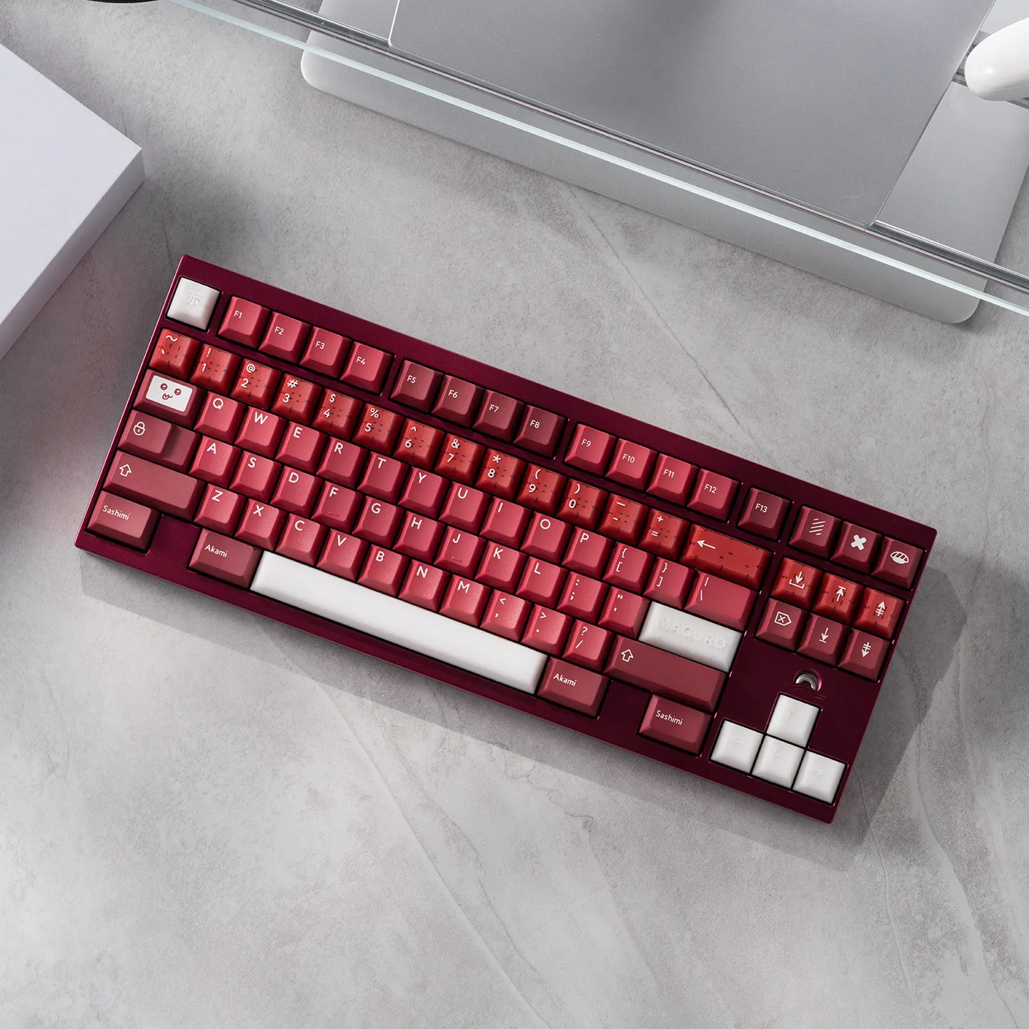 Maguro Tuna Theme Keycaps Set PBT ABS Cherry Profile Custom Original Handmade Opaque Ergonomics Keycaps for Mechanical Keyboard