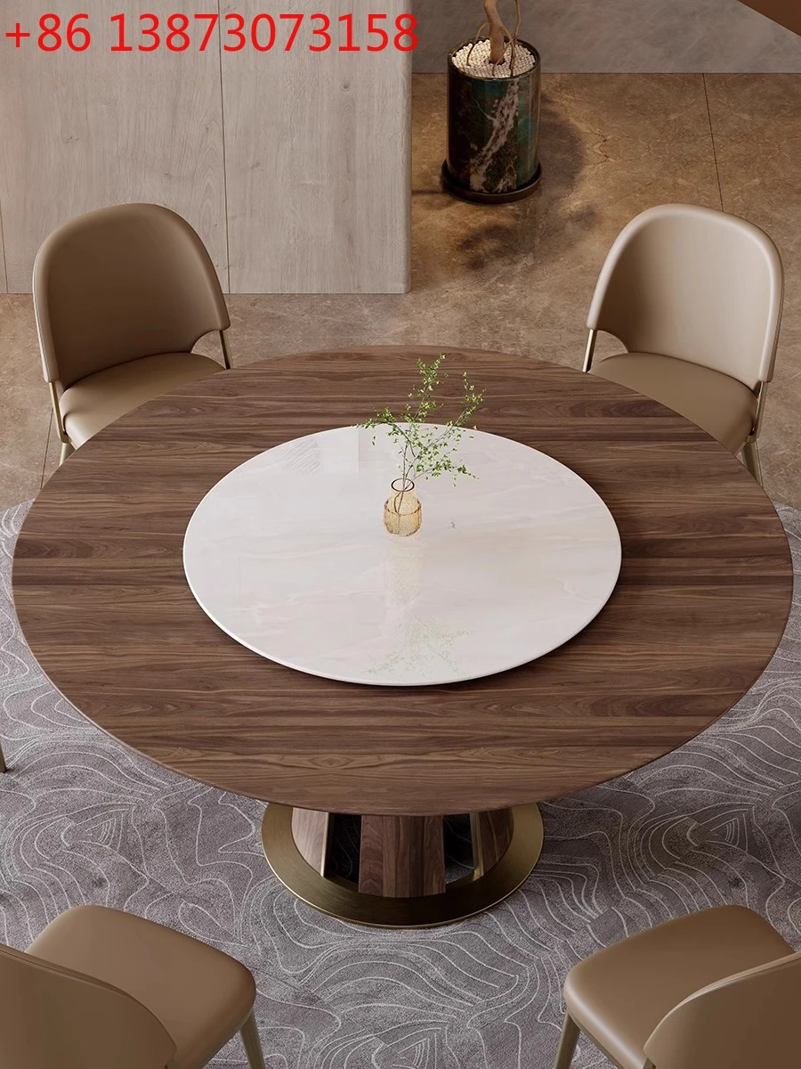 All solid wood North American black walnut dining table light luxury dining table antique style