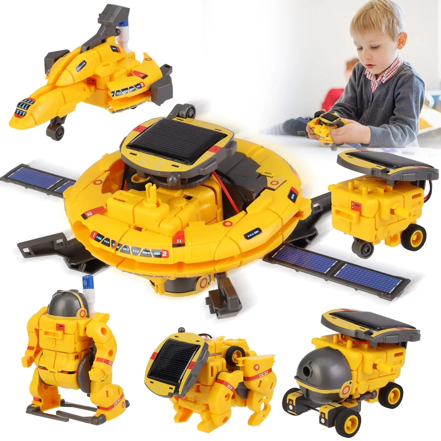 

STEM Projects for Kids Science Kits Boys Solar Robot Space Toys Gifts Teen Boys 6-in-1 Building Experiments Robots Birthday Gift