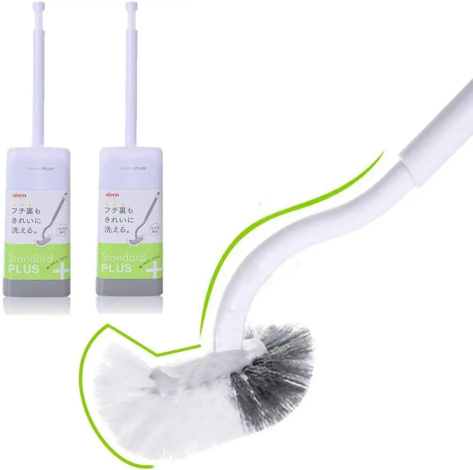 

Marbarsse Bathroom Toilet Bowl Brush and Holder, Curved Design Toilet Brush for Deep Cleaning Under Rim, Best Toilet Brush Set,