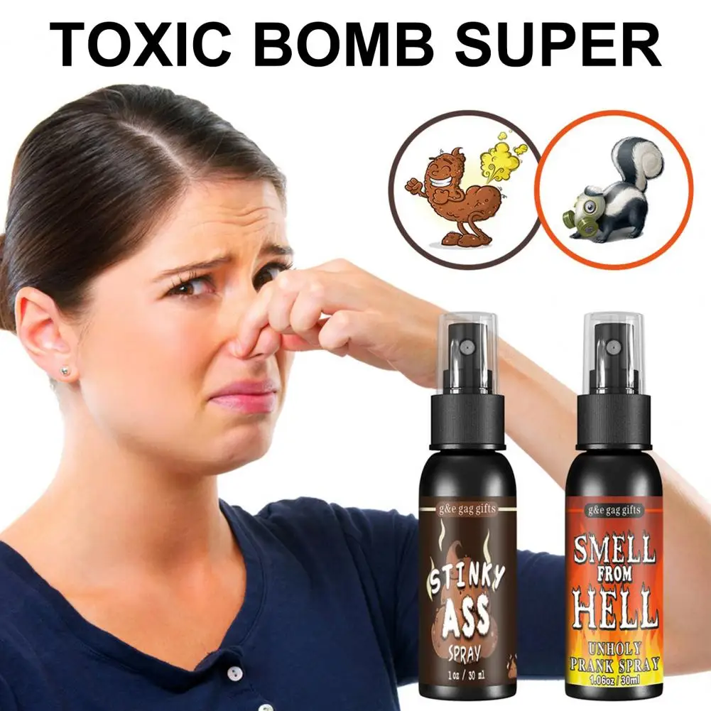 30ml Stink Spray Smelly Non-Pungent Halloween Prank Liquid Fart Gag Prank Joke Spray Halloween Toy for Halloween