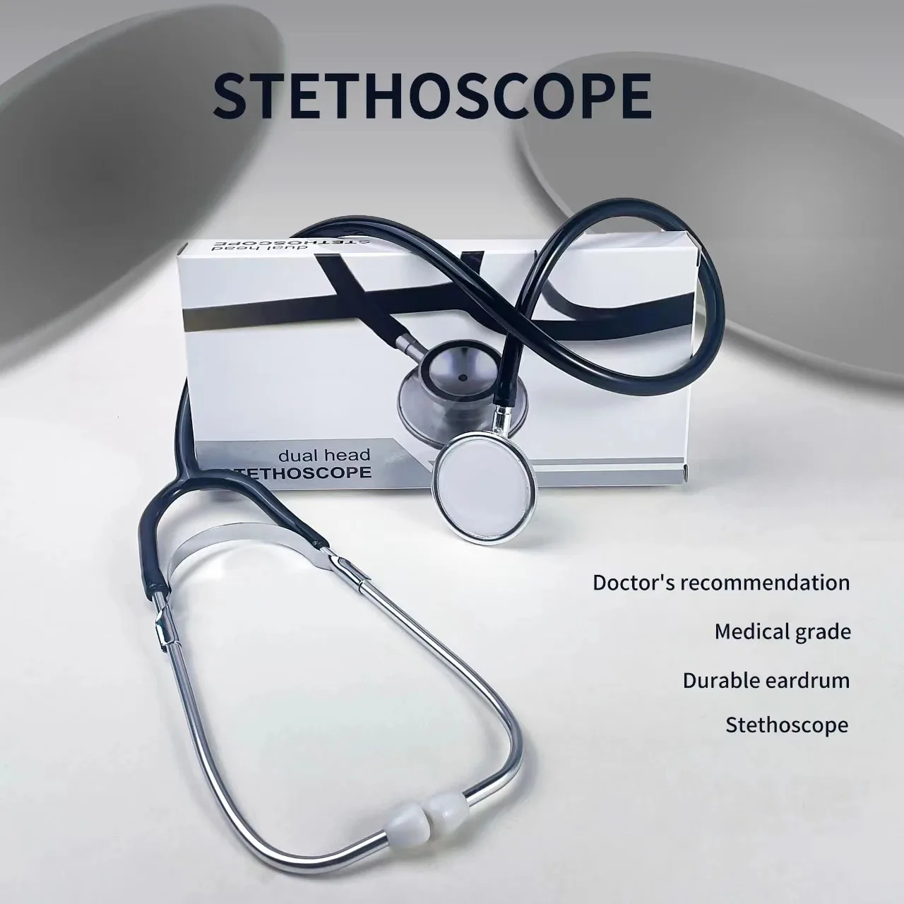 Portable Dual Head Stethoscope Professional Cardiology Medical Stethoscope Doctor Medical Equipment Device Student Vet Nurse