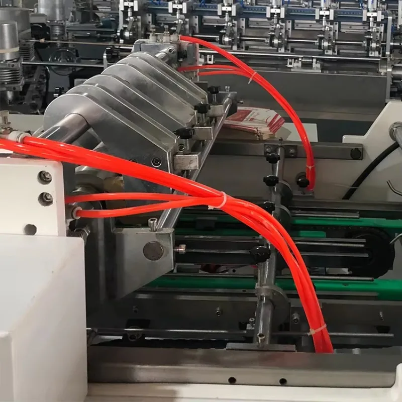 Intelligent Automatic Kraft Board Cardboard Folding Gluing Burger Box Making Machine for Hamburger