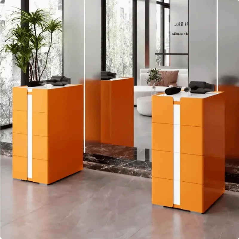 Nordic Hairdressing Salon Tool Cabinet Salon-specific Barbershop Storage Trolley Haircut Tool Display Salon Furniture FYST