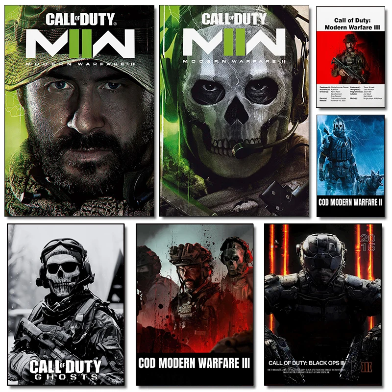 Modern Classic Game Call Of Duty Popular Posters Prints Canvas Painting Wall Art Picture Living Room Internet Bar Home Decor