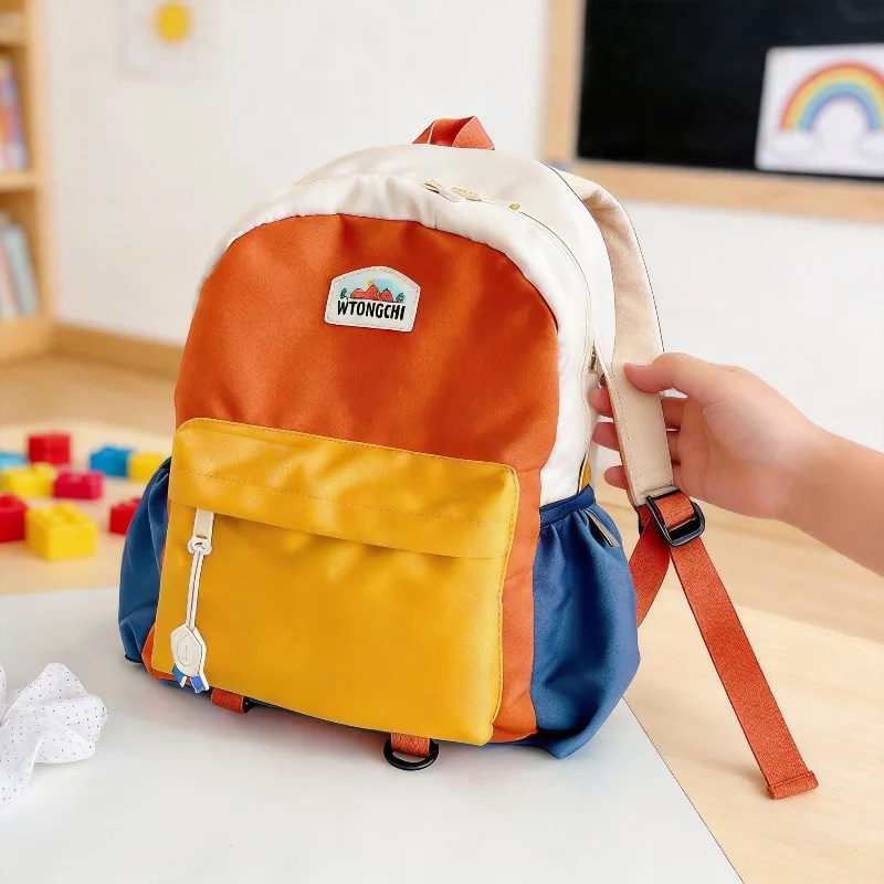 

Новый легкий детский рюкзак 2026 года с цветовыми блоками для мальчиков и девочек, для детского сада, школы, путешествий и активного отдыха