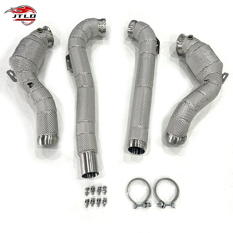 Stainless Steel Downpipe For Mercedes Benz AMG GT High Flow Performance Downpipe Exhaust System