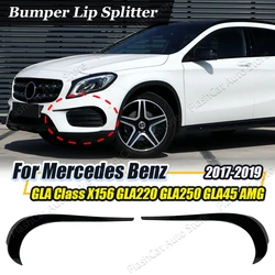 X156 Front Bumper Side Air Vent Canard Outlet Fog Cover Diffuser Splitter For Mercedes Benz GLA220 GLA250 GLA45 2017-2019 AMG