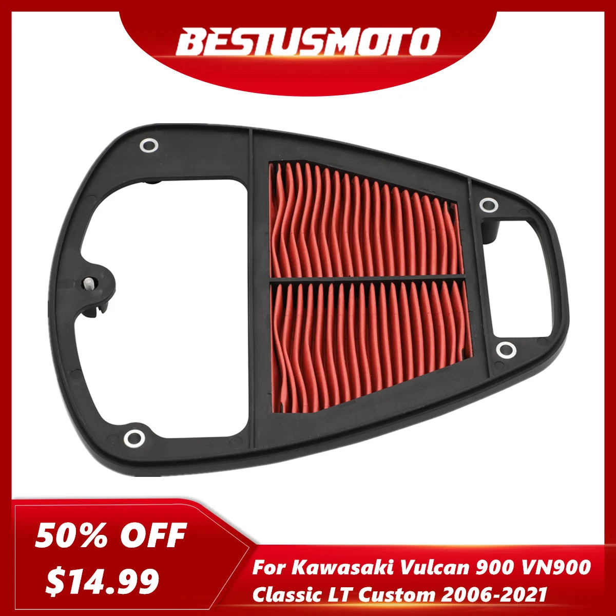 Motorcycle Accessories Air Intake Filter For Kawasaki Vulcan 900 VN900 Classic/Classic LT/Custom 2006-2021