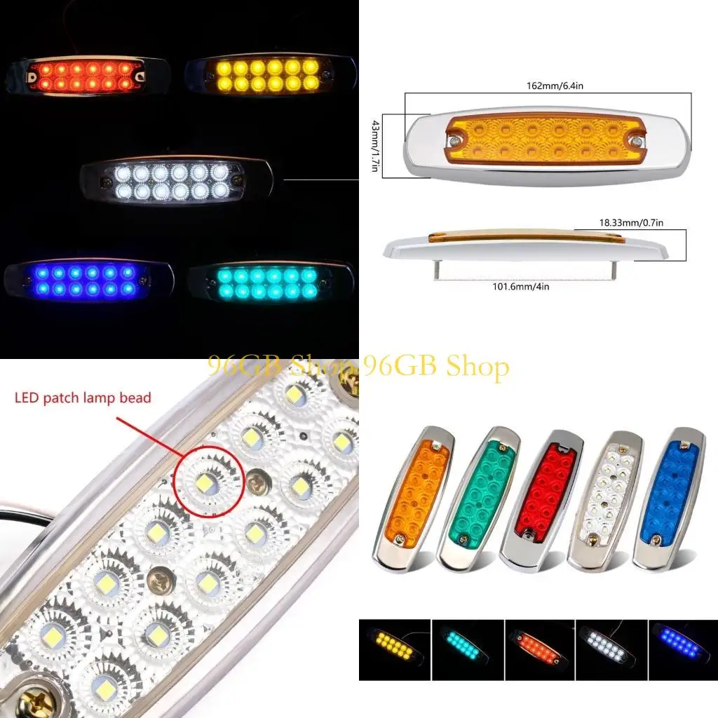 

96GB LED Side Marker Light Smoked Lens Sidemarker Amber LED Turn LED Running/Position/Parking Light