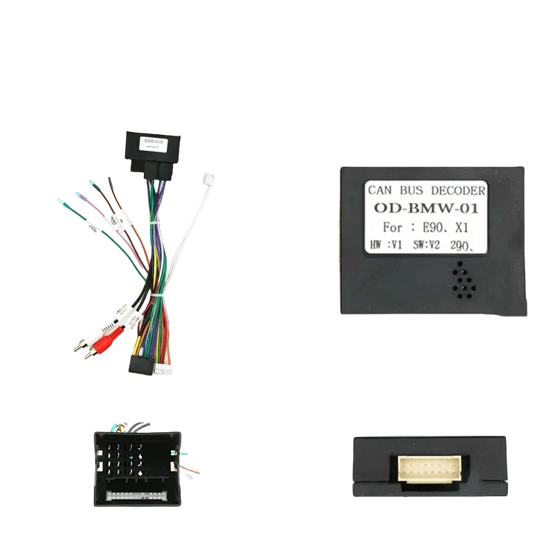 Canbus Box Decoder OUDI-BWM-01 for BMW E90/E92/E93/X1 E84/E88/E82/E81/E87 Wiring Harness Power Cable Car Radio Android
