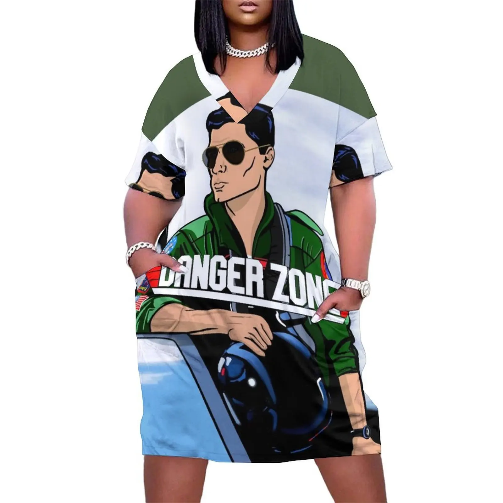 Archer Sterling TV Danger Zone Movie Mashup Loose Pocket Dress sensual sexy dress for women dress dresses