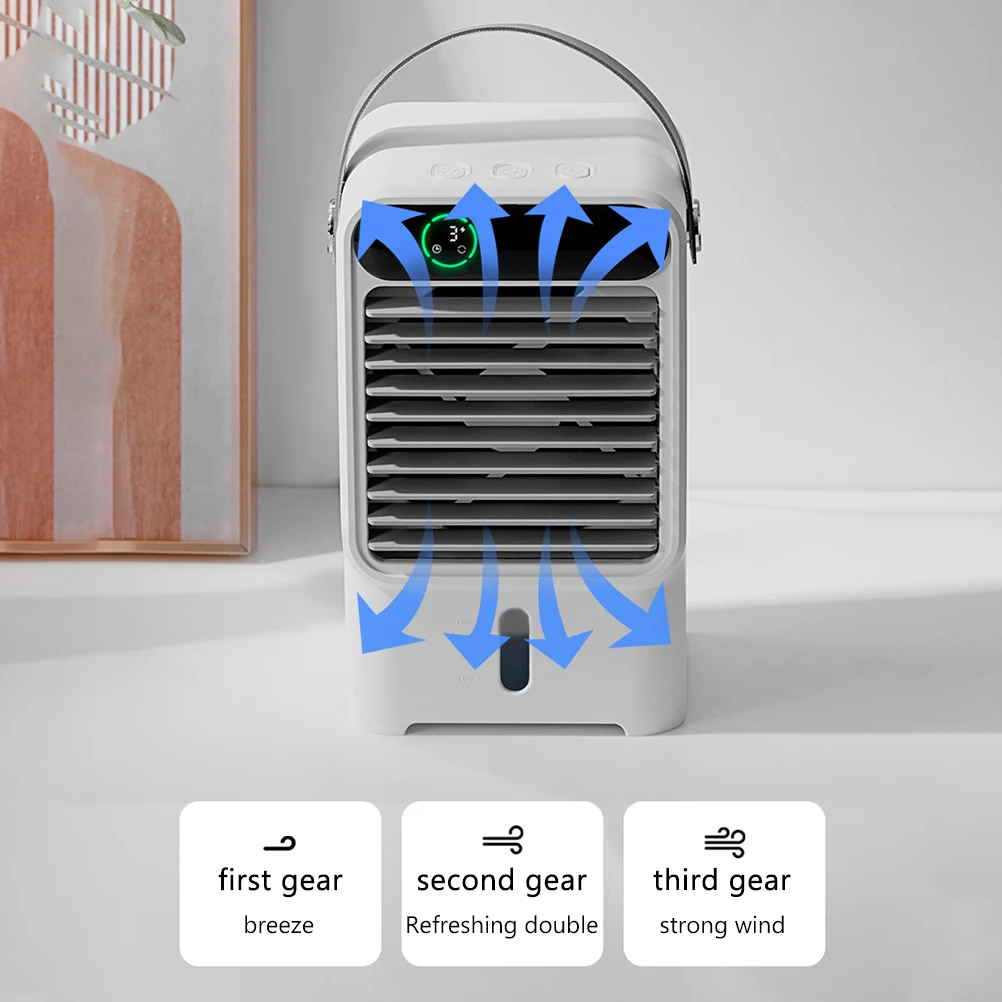 Ventola di raffreddamento a 3 velocità con display digitale per casa, ufficio, camera da letto, sala studio, circolazione dell'acqua, condizionatore d'aria