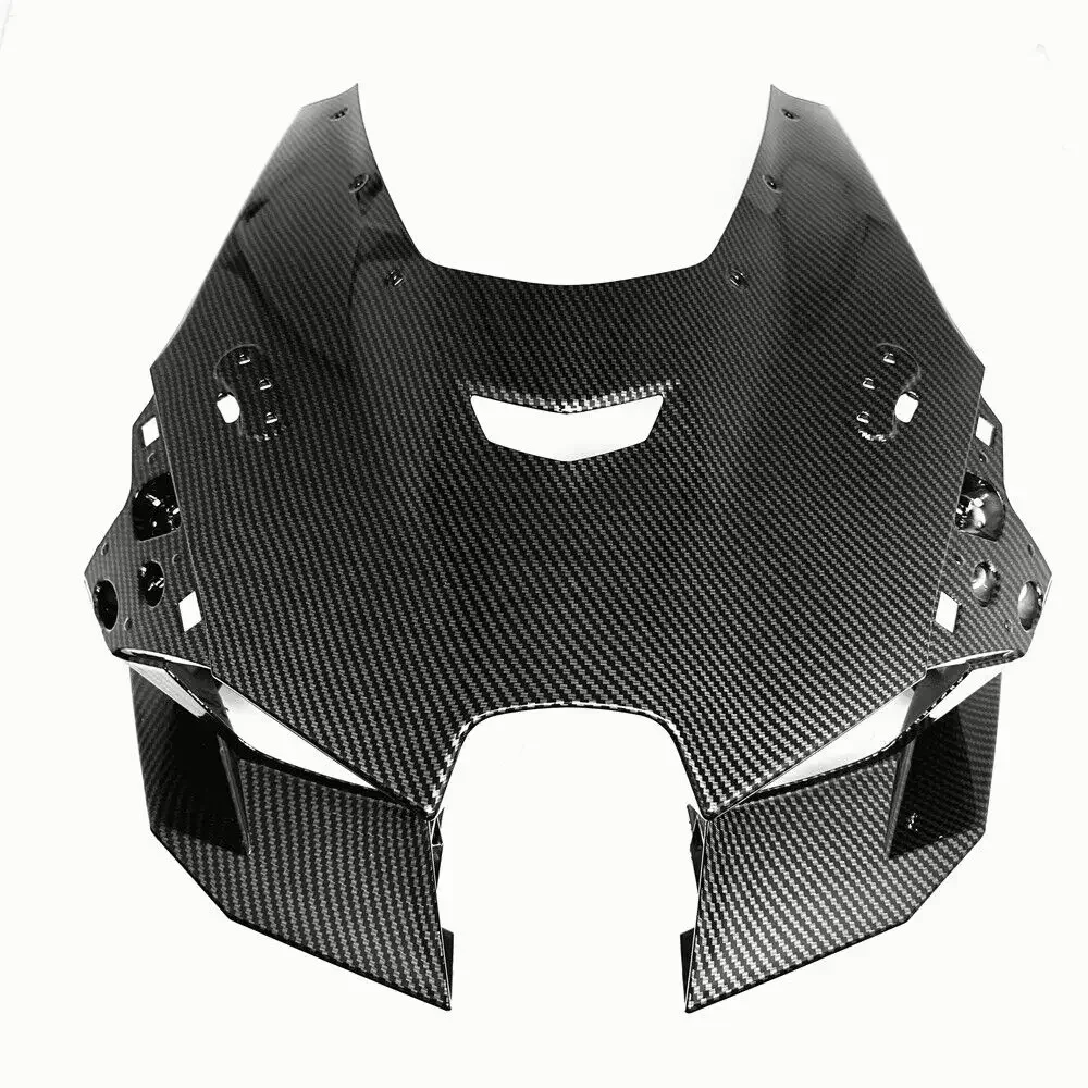 

For KAWASAKI NINJA ZX10R 2021 2022 ZX-10R Hydro Dipped Carbon Fiber Finish Front Nose Upper Headlight Fairing