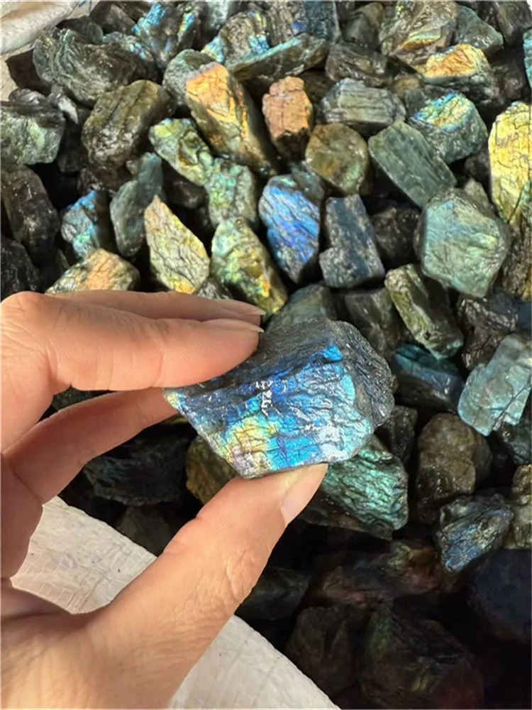 1000g Natural Labradorite Rough Gem Mineral Reiki Healing Moon Stone Fish Tank Landscape Crystal Raw Stone for DIY Home Decor