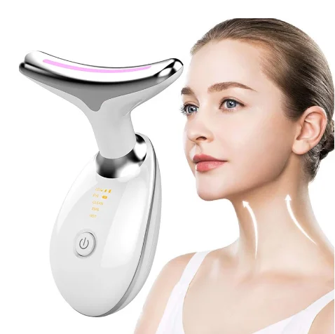 NEW Design Neck Face Massagers Anti Wrinkle Lifting 3 Colors Led Photon Therapy Skin Tighten Reduce Double Chin Beauty Device