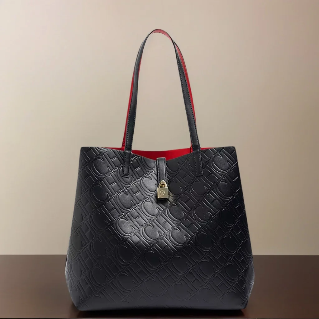 

CH Women's Tote Bag Summer New Large Capacity Classic Luxury Letters Printing Handbag Simple Commuter Ladies Bag