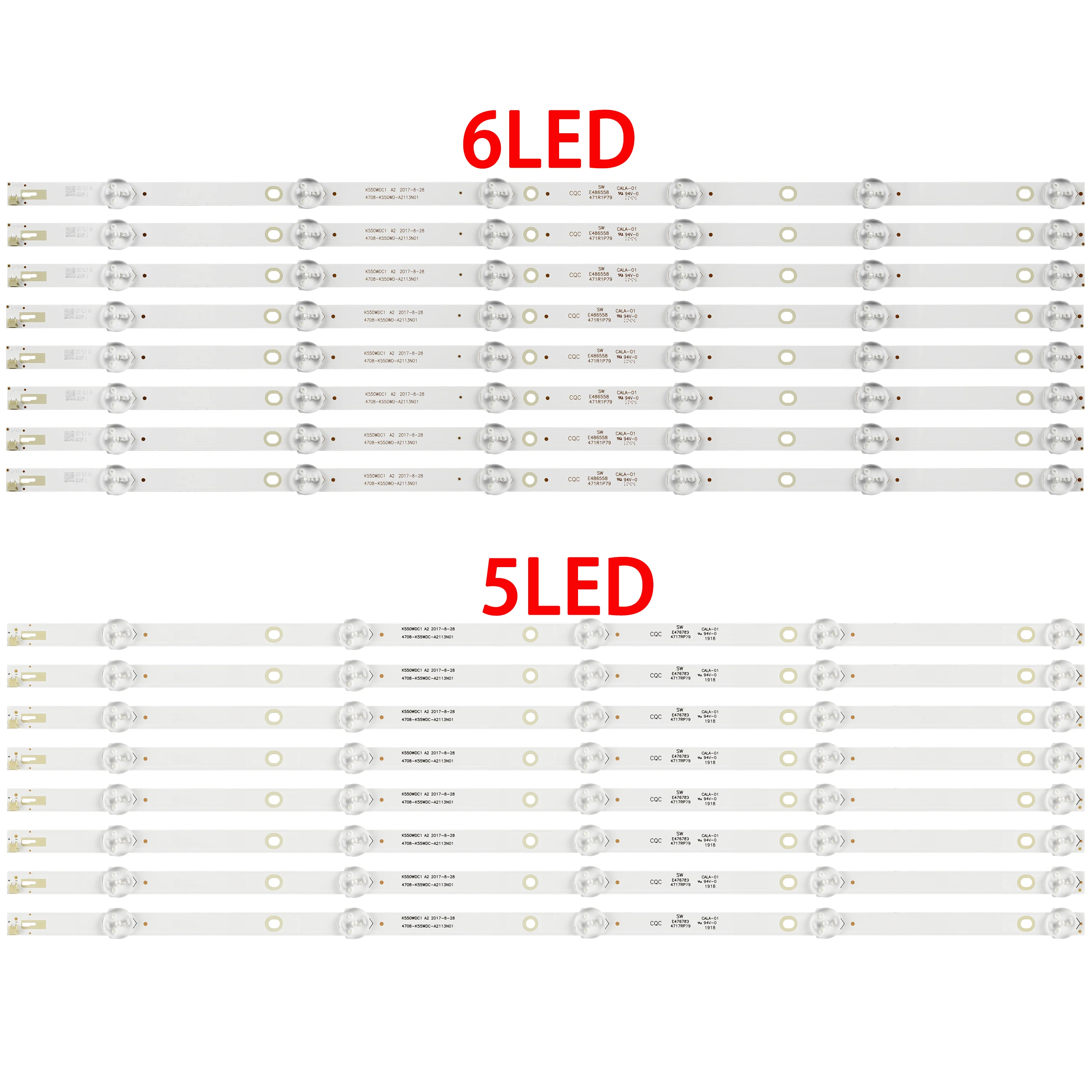 

LED Backlight strip For Philips 55"TV K550WDC1 A1 4708-K55WDC-A2113N01 55U5080 55PUF6092 LE55D8800 471R1P79 4708-K55WDC-A1113N01