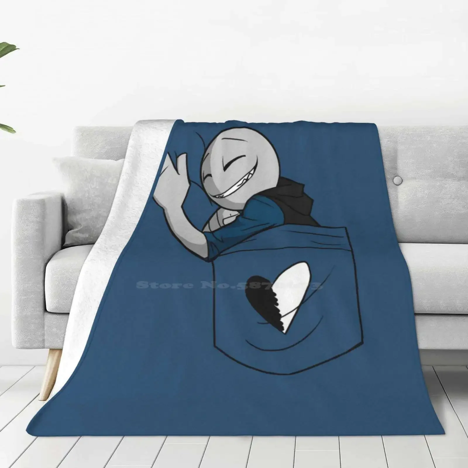 Your Boyfriend's Pocket Four Seasons Comfortable Warm Soft Throw Blanket Pocket Your Boyfriend