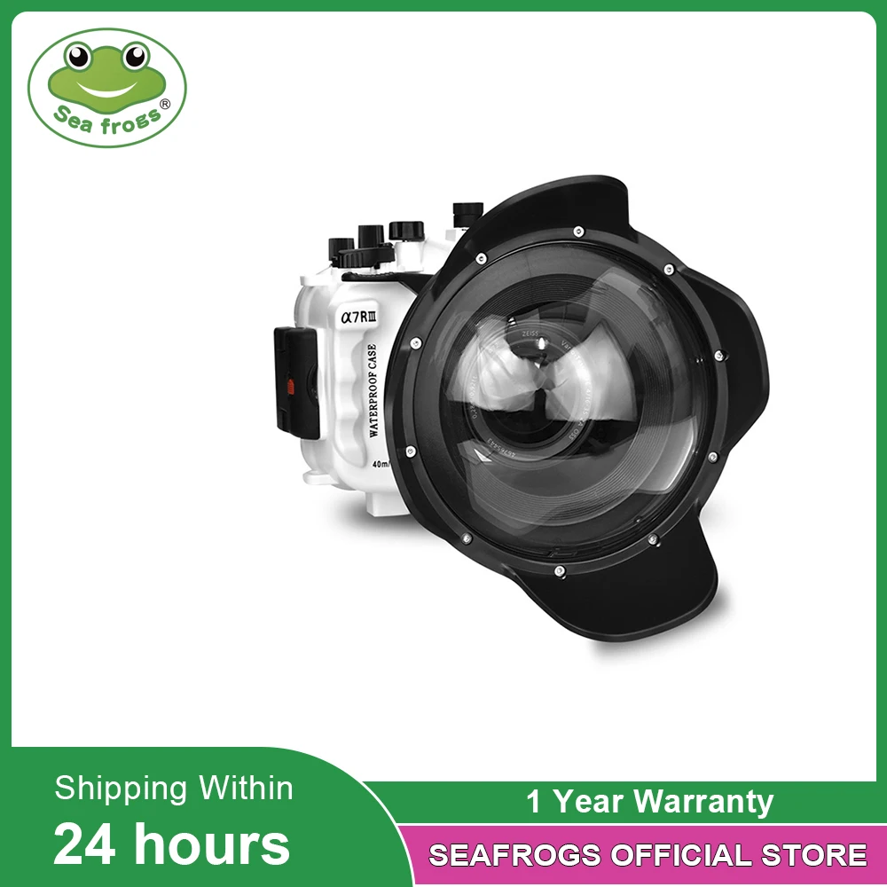 Seafrog 40 Meter Waterproof Camera Housing With 8inch Dome Port For Sony A7RIII 16-35mm f2.8 f4.0 Lens