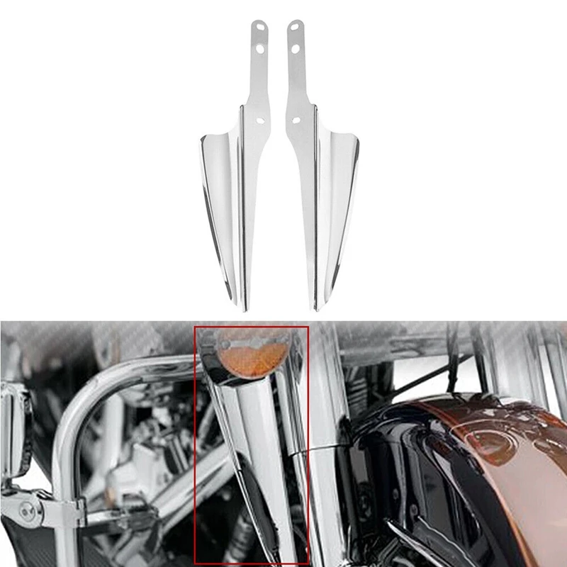 

1 Pair Front Fork Wind Deflector For -Electra Glide 1995-2019 Mount Motorcycle Windshield Fork Covers