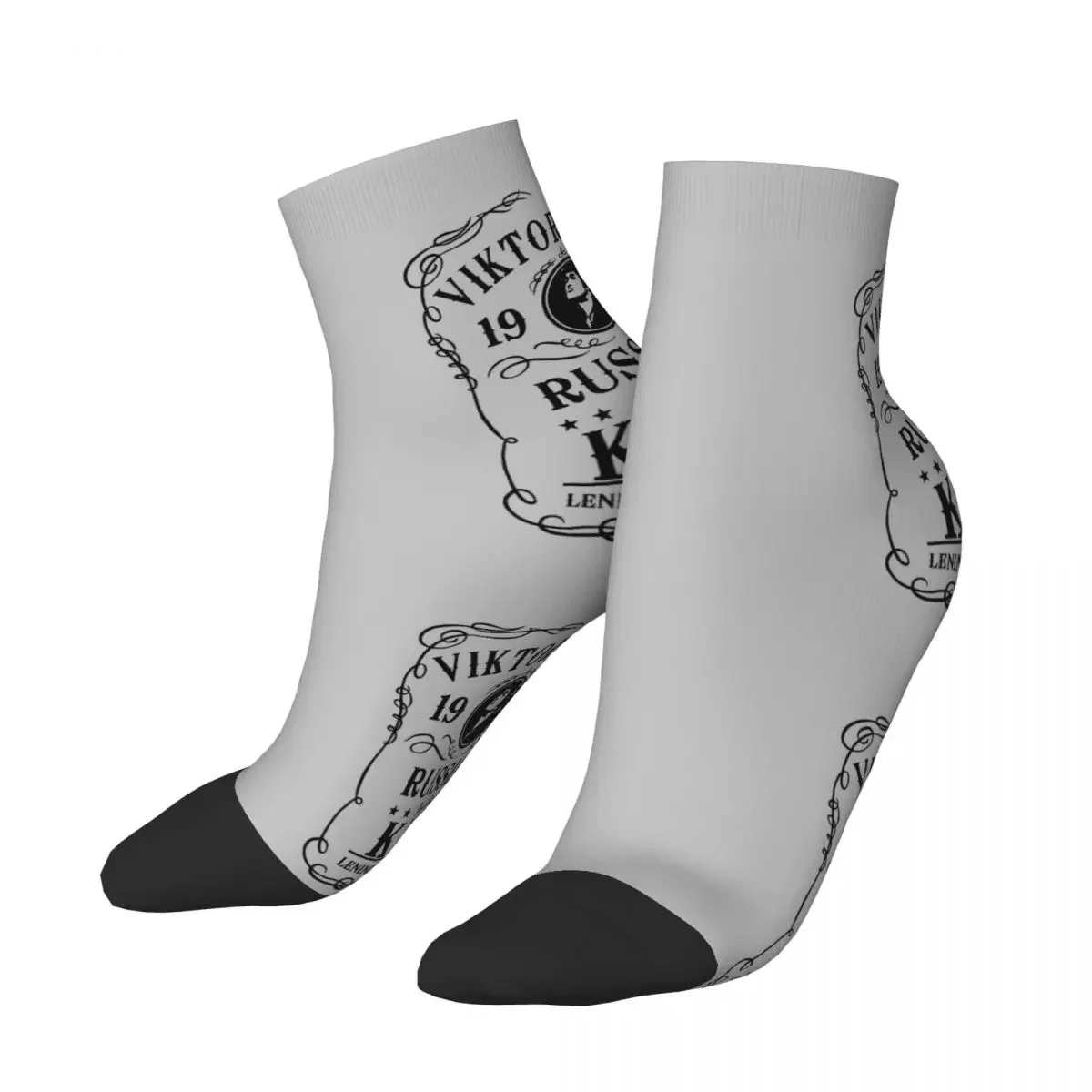 Fashion Mens Viktor Tsoi Dress Socks Unisex Comfortable Warm 3D Print 1962 Russian Rock Band KINO Crew 