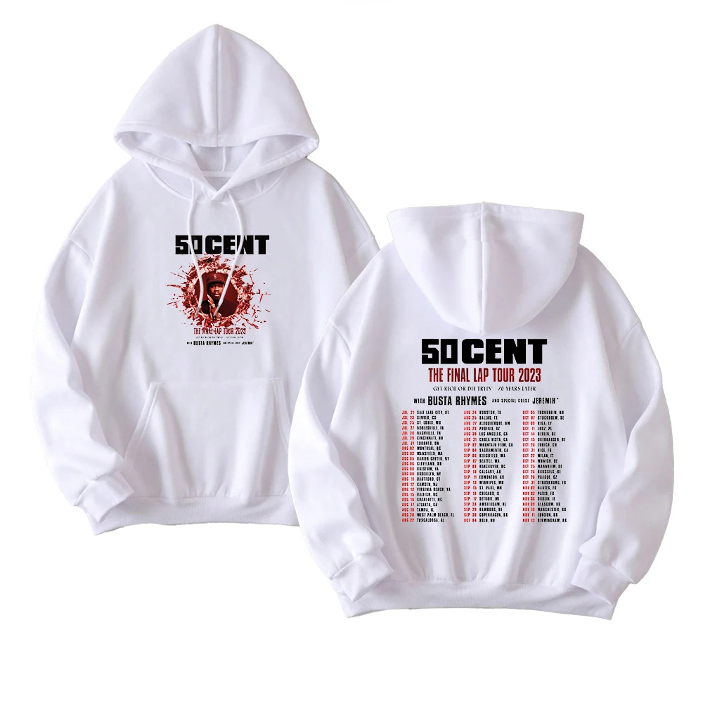 50 Cent The Final Lap Tour 2023 Merch Merch felpe con cappuccio inverno con cappuccio Sweet Streetwear manica lunga nuovo Logo felpa Y2K