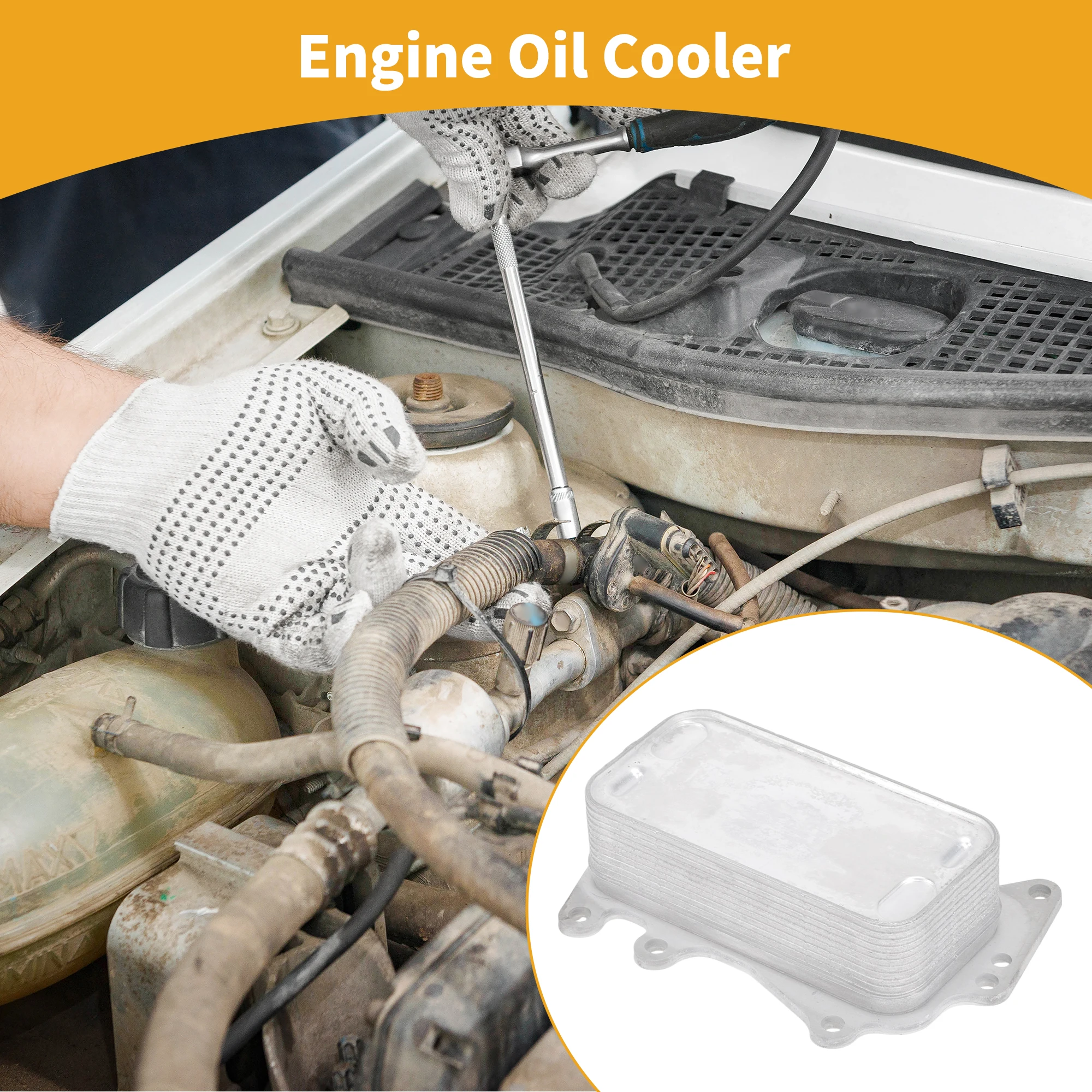 

UXCELL Engine Oil Cooler for BMW 3 Series 2012-2019 No.11428510856 Trans Cooler 1 Pc