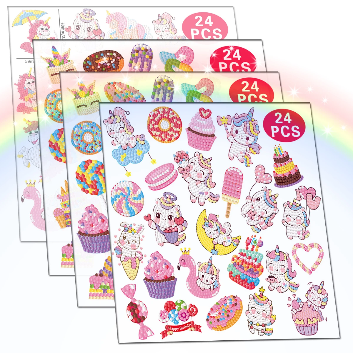 Easy 5D Diamond Painting Stickers Kits for Kids Arts and Crafts Cartoon  Stickers Stick Paint with Diamonds by Numbers