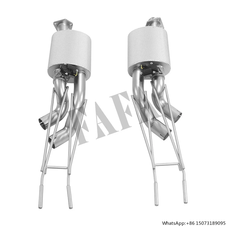 

For G500 5.5L 2010 Tuning Exhaust System Bilateral Side Four-Out Electronic Valve Cat-Free Muffler with Tail Section