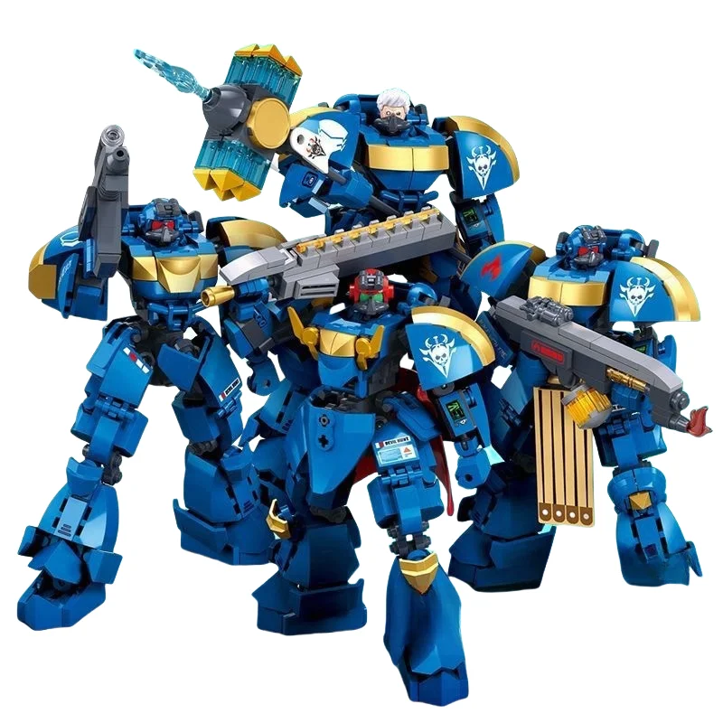 

40Kmanned Mecha Track Airborne Hunter Gunmen, строительные блоки для детей, собранные развивающие игрушки, украшения, подарок на праздник для мальчиков