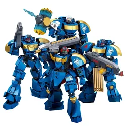 40Kmanned Mecha Track Airborne Hunter Gunmen Building Blocks for Children Assembled Educational Toys Ornaments Boys Holiday Gift