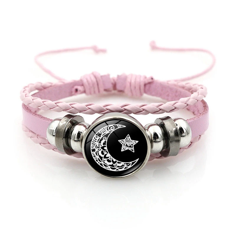 مجموعة هدايا رومانسية للزوجين مكونة من قطعة واحدة من سوار Sun Moon المضيء مع شريط قابل للتعديل مجوهرات الصداقة ذات مغزى للمناسبات الخاصة #5