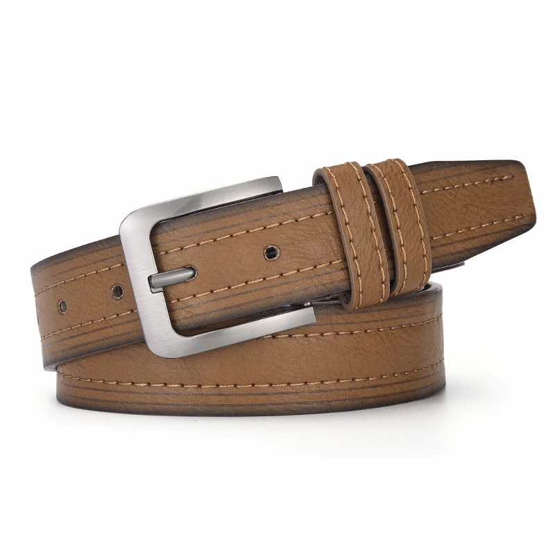 Neue männer Hochwertige PU Leder Gürtel Metall Pin Schnalle Gürtel Freizeit Business Bund Modische Männliche Zubehör Designer Gürtel – Detail 7