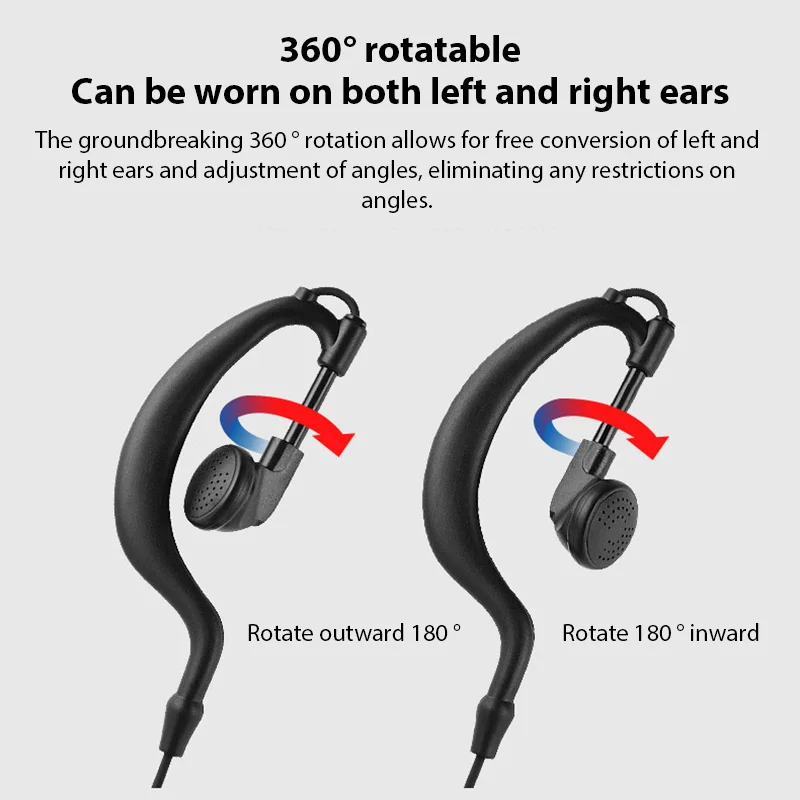 Headset Walkie-Talkie K-head Universal Earpiece Earhook Nyaman Kabel Audio Interphone Earphone Aksesori Radio Dua Arah