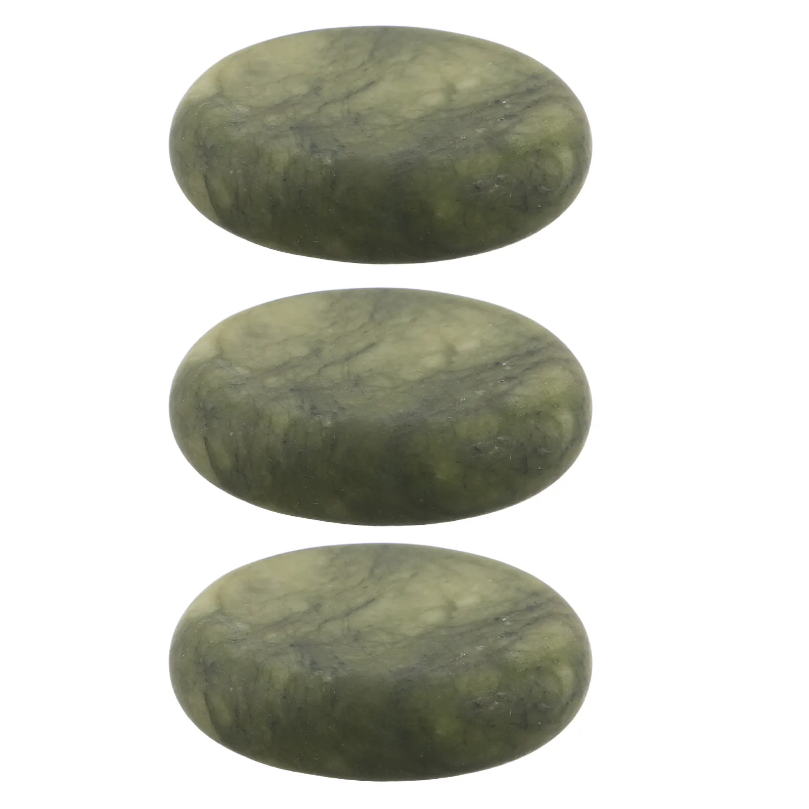 

3Pcs Natural Olive Massage Stones Set Hot Stone Massage Spa Therapy Kit Face Body Guasha Stone Tool Home Relaxation
