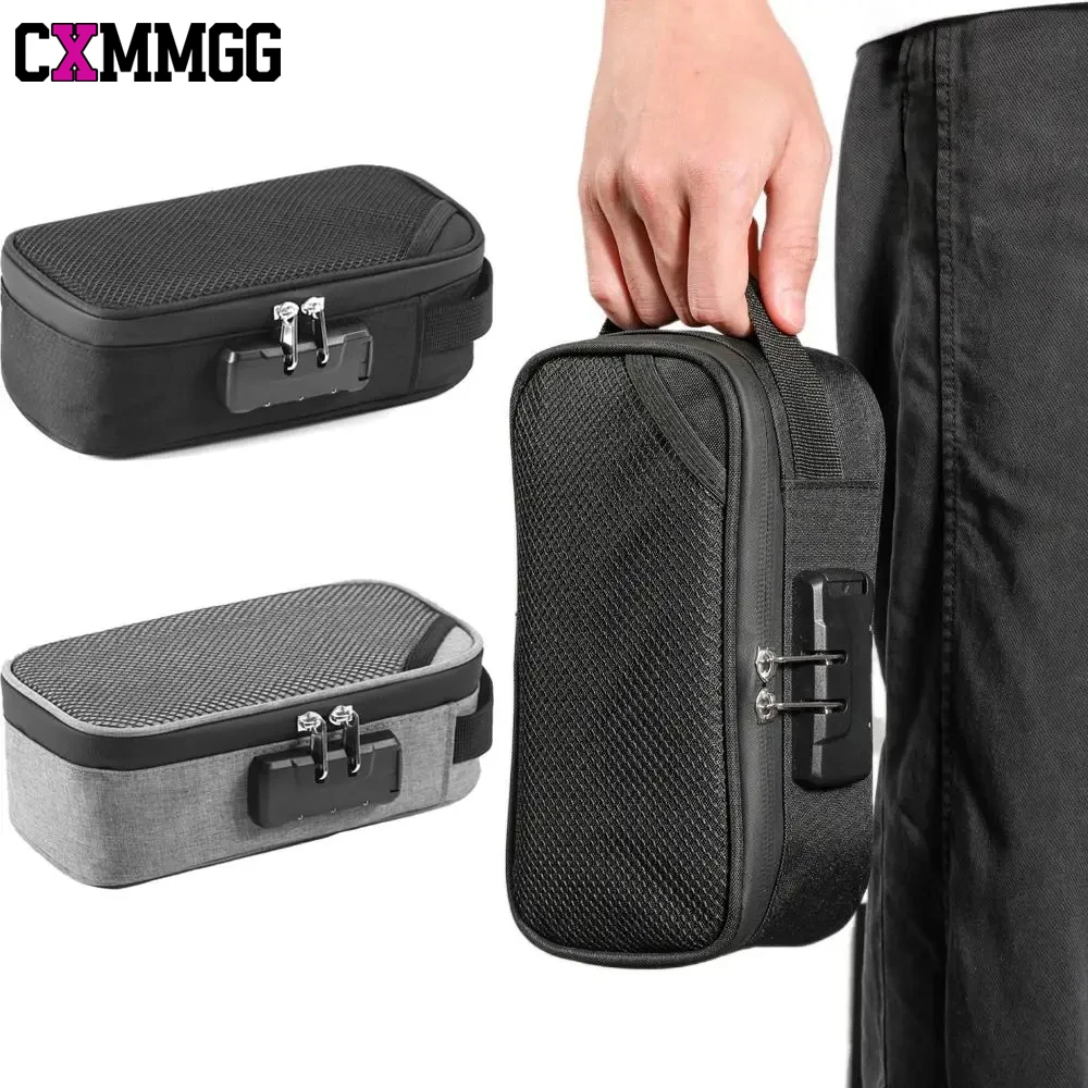 1PCS Smell Proof Bag, Odor Proof Bags Stash Box Container with Combination Lock,Odorless Storage Bag Gifts for Men & Women