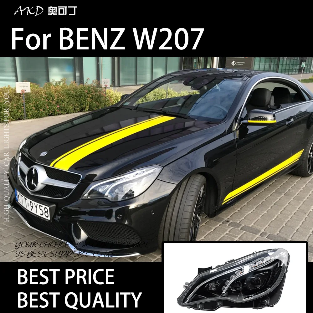 

AKD Head Lamp for BENZ W207 A207 C207 E-Class Coupe LED Headlight 2009-2017 DRL Turn Signal High Beam Angel Eye Projector Lens