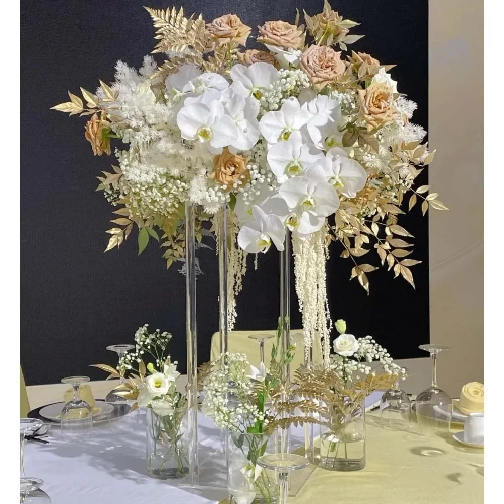 Imagem -02 - Acrílico Flower Stand Vasos Peça Central Decorações de Mesa Wedding Centerpieces Mesas Casamentos 23 10 Pcs