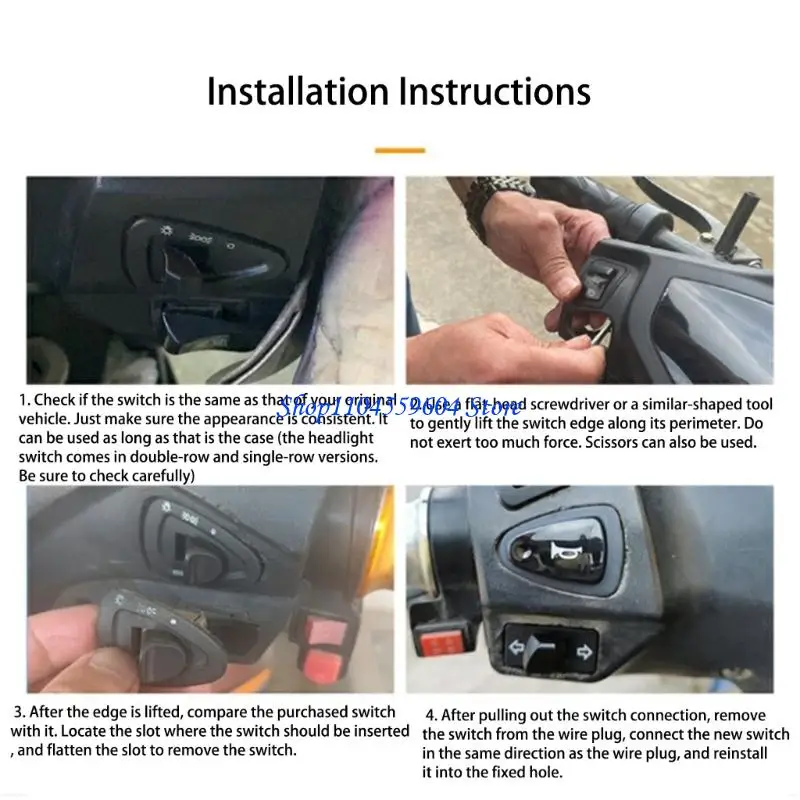 

12QM Прочные пластиковые переключатели на руле мотоцикла для звуковых сигналов и сигнальных систем фар