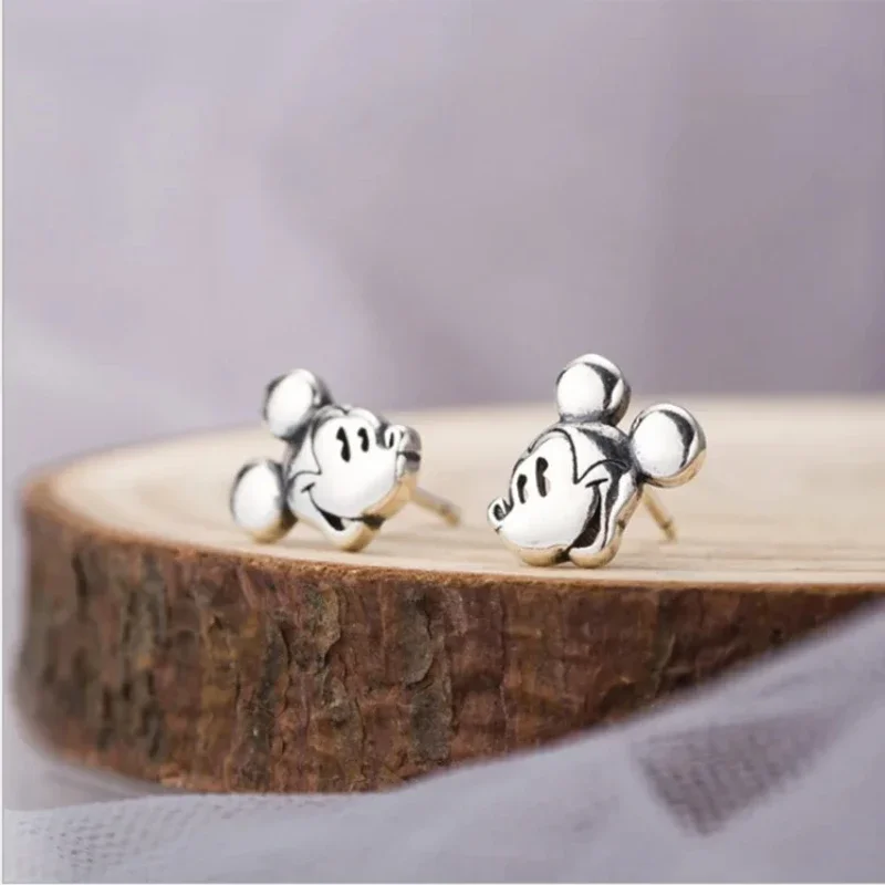 Kawaii Disney Anime Mickey Minnie Mouse Earrings Simple Fashion Cartoon Trend Accessories Ladies Jewelry Children Holiday Gifts