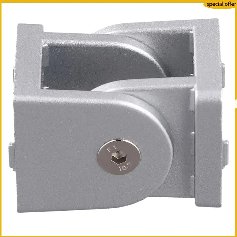 A50I 4040 Series อลูมิเนียม Extrusion โปรไฟล์ Die-Cast สังกะสีอัลลอยด์ยืดหยุ่น Pivot Joint Connector สําหรับโปรไฟล์อลูมิเนียม 4040