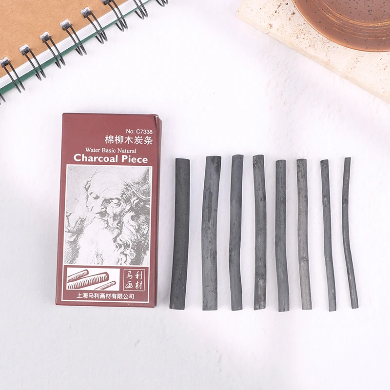 8Pcs/pack Sketch Drawing Willow Charcoal Bar Artist Painting Drawing Supplies