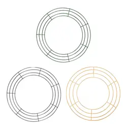 Wire Wreath Frame Wreath Making Supplies Floral Crafts Iron Circle Wreath Rings Wreath Hoop for Holiday New Year Home Decor