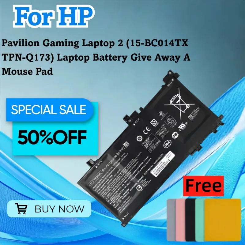 

For HP Pavilion Gaming Laptop 2 (15-BC014TX TPN-Q173) Laptop Battery Give Away A Mouse Pad