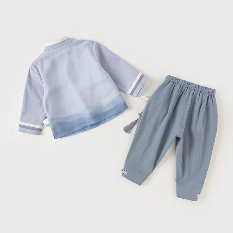 Dave Bella Spring Korean Boys Loose Clothes Set Shirt+Trousers 2PCS Casual Long Sleeve Children's Sets 2-7Y DB1248180