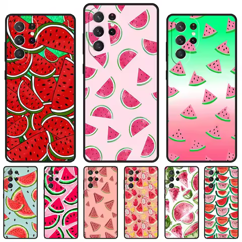 Summer Fruit Watermelon phone case For Samsung Galaxy S24 S23 S22 Ultra Note 10 20 Plus S8 S9 S10 S20 S21 FE Cover