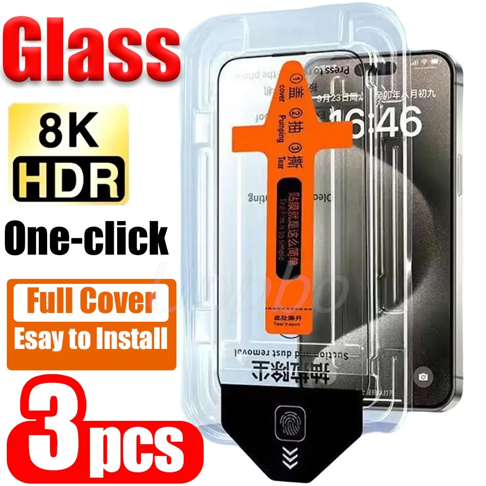 Protector de pantalla de vidrio templado, 3 uds., para Xiaomi Redmi Note 14, 13, 12Pro, 12R, 12S, 11S, 10S, 9S, 8, 7 Pro, película con caja de instalación